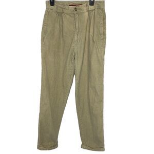 BUGLE BOY CO Pants Corduroy Pleated Cuffed Skater 90s Mens 32M Beige Tan 30x30